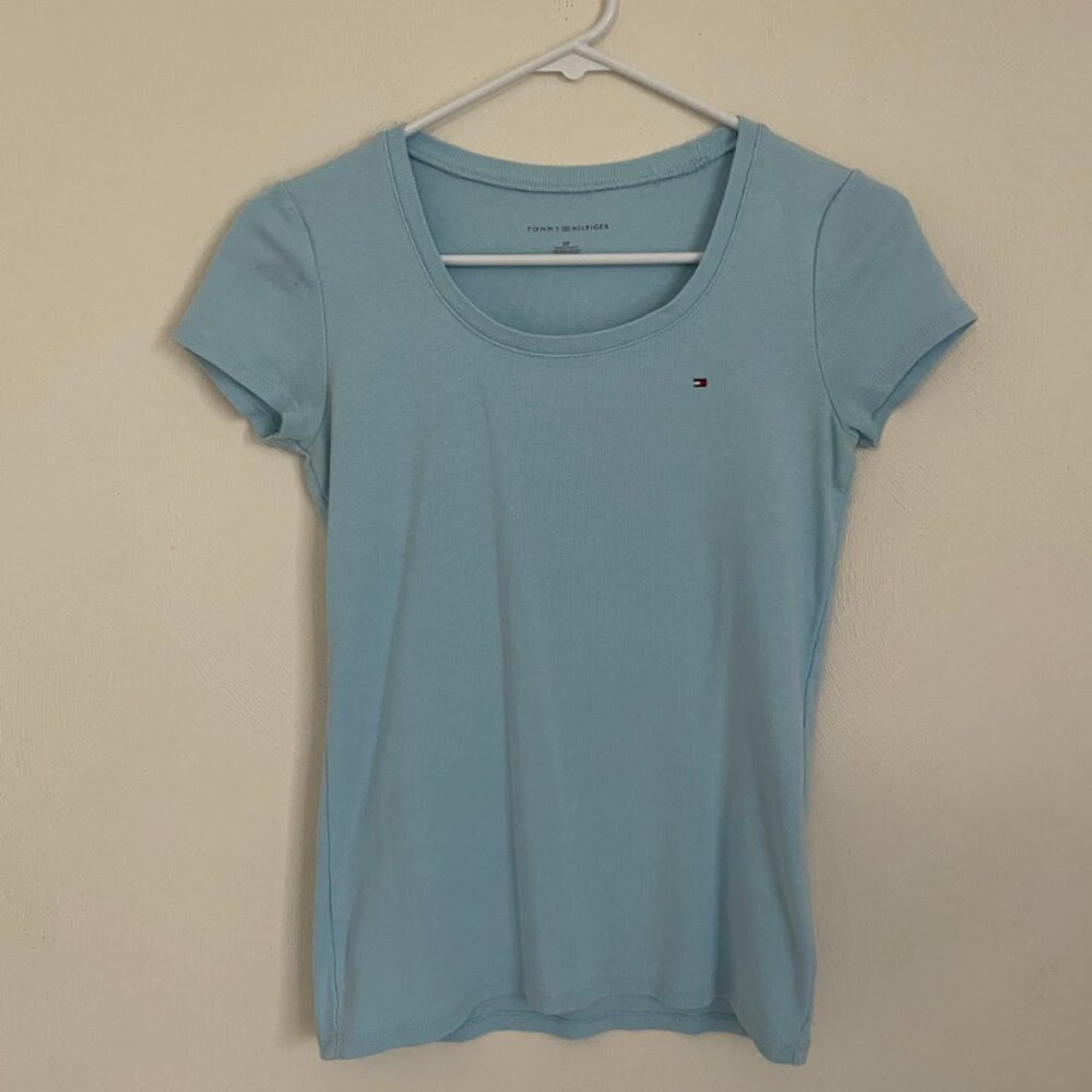Tommy Hilfiger Light Blue Tee - Size S/P - For a good cause!